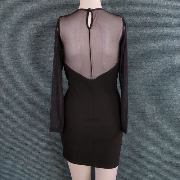 Halloween Party? Black Flame Illusion Mini-Dress - Picture 5 of 11